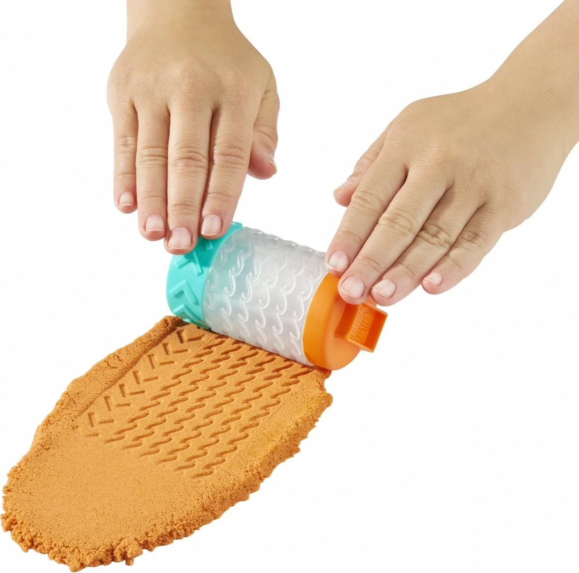 Set argjile modeluese dhe rëre kinetike MGA Wonder Factory Never Dry, blu dhe portokalli