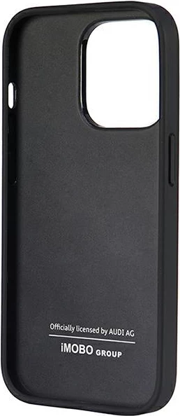 Mbështjellës Audi për iPhone 14 Pro 6.1", lëkurë sintetike, i zi