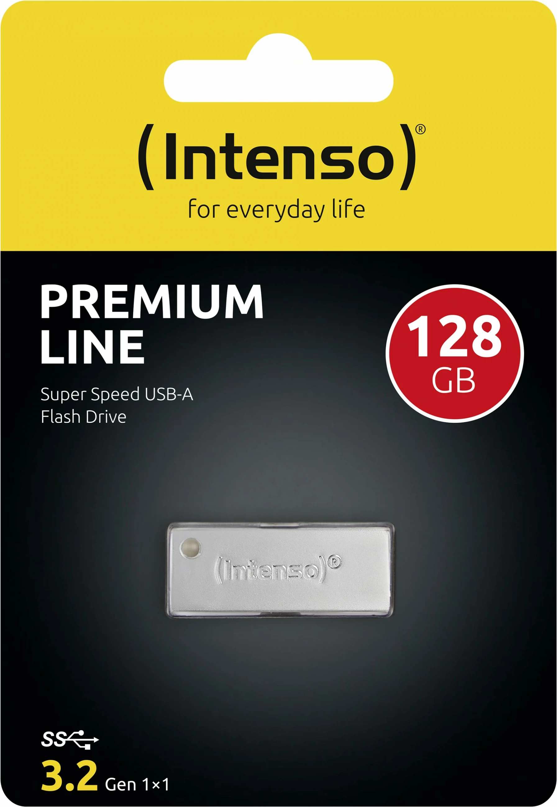 USB Intenso Premium Line 128 GB, USB Type-A, 3.2 Gen 1, Çelik inox
