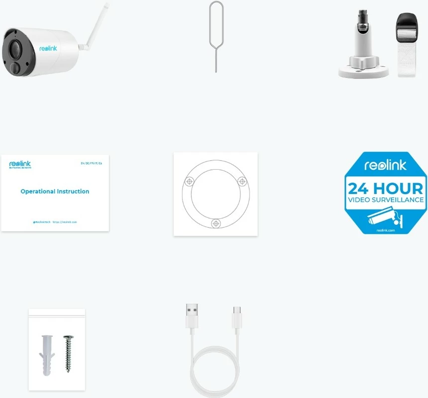 Kamerë sigurie Reolink Argus Series B320, 3MP, pa kabllo, IP65, bardhë