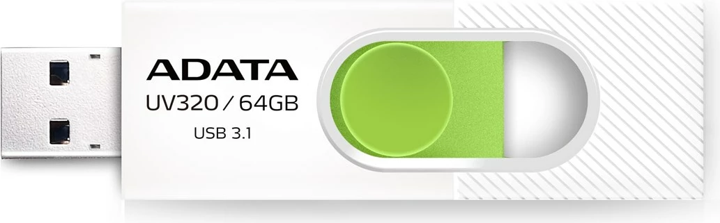 USB ADATA UV320, 64GB, gjelbër/e bardhë