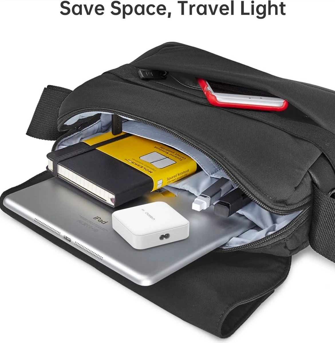 Karikues muri Choetech PD8008, 100W, 2x USB-C, 2x USB-A, i bardhë