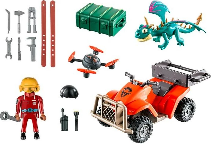 Set lodrash Playmobil Dragons: The Nine Realms Icaris Quad & Phil 71085, 28 pjesë