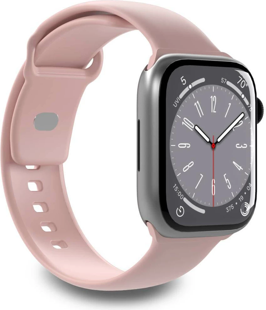Rrip silikoni për Apple Watch Puro Icon, 38/40/41 mm, Rozë, 2 copë