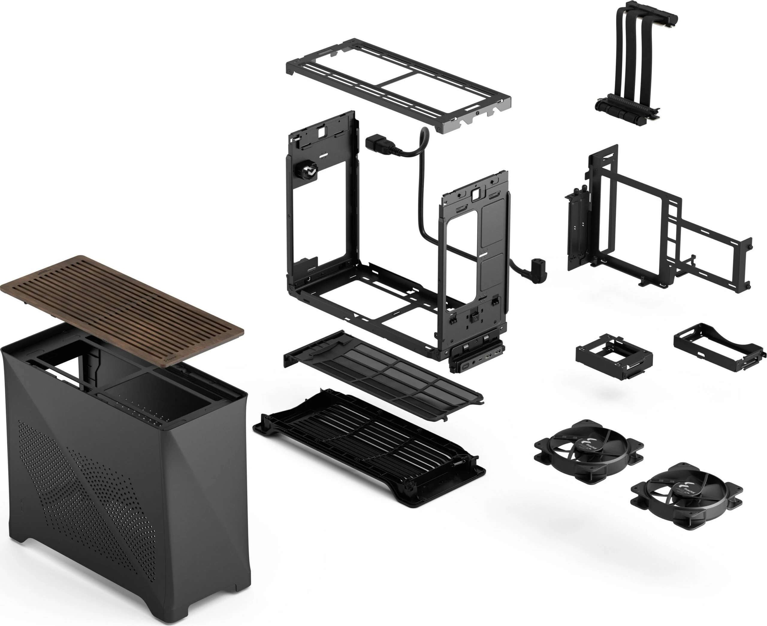 Kasë Fractal Design Era 2, Mini Tower, Charcoal