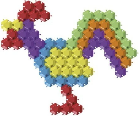 Blloqe puzzle në kavanoz, Wader, 41950, 35 elemente, plastikë, 1+, set i vogël