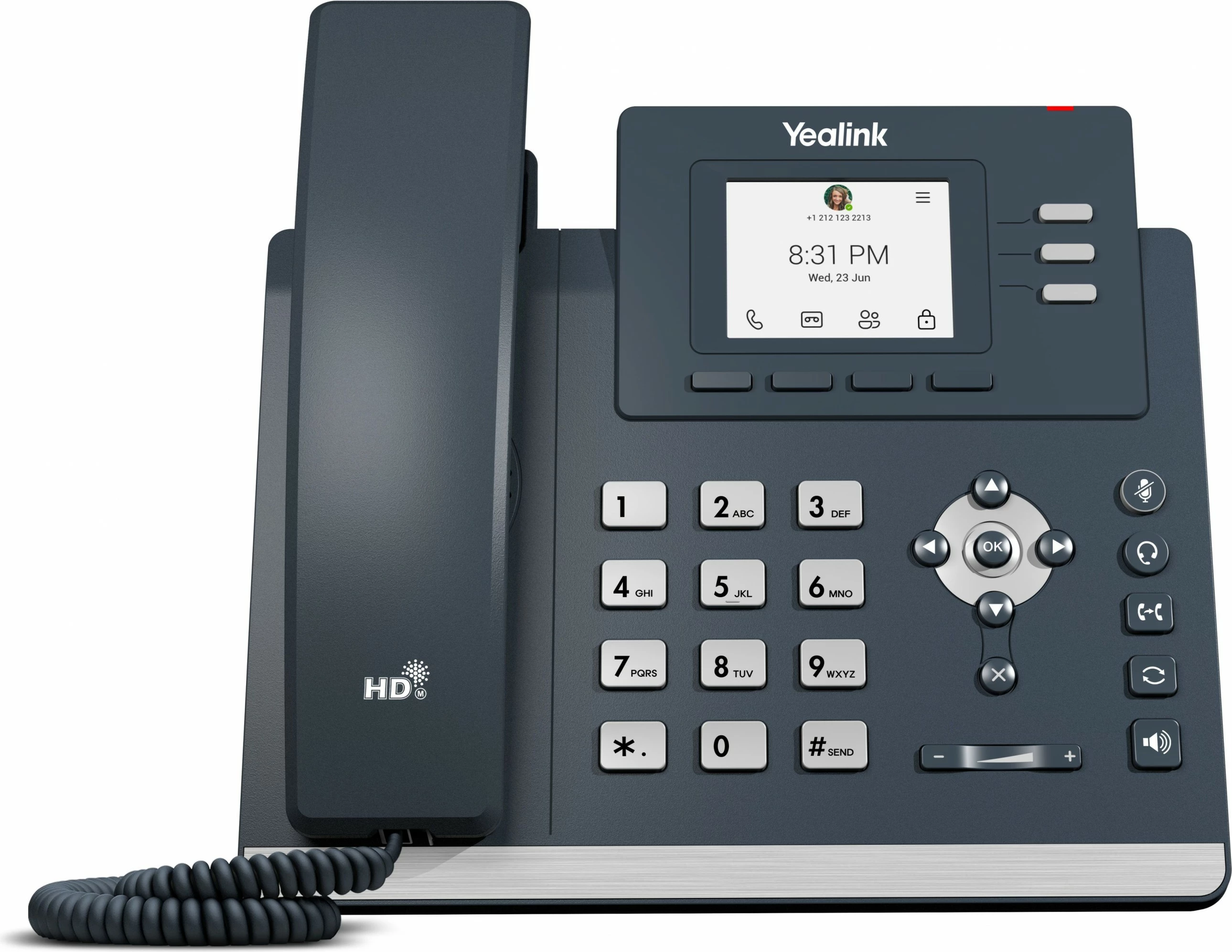 Telefon IP Yealink MP52 E2 Teams, Gri, Ekran 2.4", Handset me kabllo