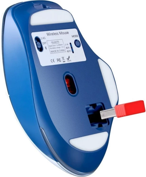 Maus Defender GM-126 TISA RF+BT Optik 1600dpi 6P, Bardhë