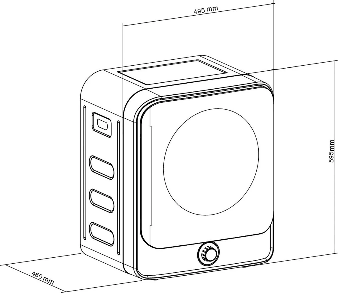 Tharëse rrobash me daulle, GreenBlue GB415, kapacitet 3 kg, 5 programe, zorrë ventilimi 50–160 cm, gri