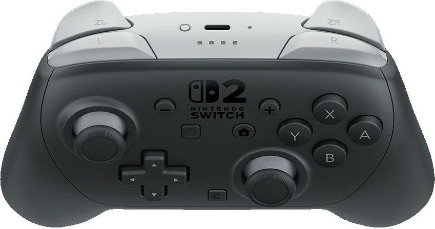 Gamepad Nintendo Switch 2 Pro, wireless, 40 orë bateri, i zi