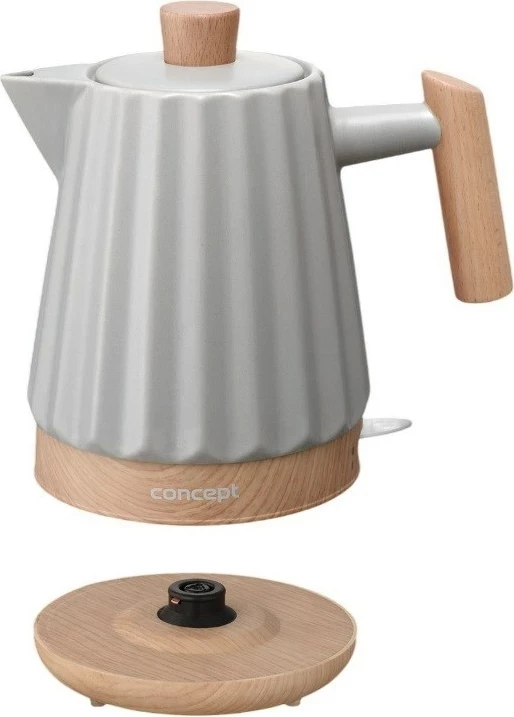 Çajnik elektrik Concept RK0091, 1.5 l, Gri e lehtë