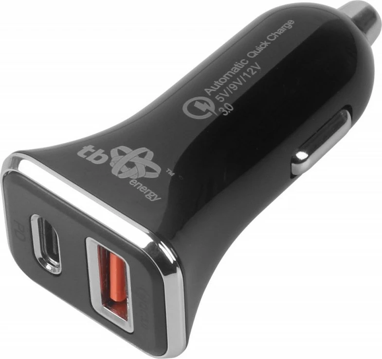 Karikues veture TB ASTBXLU2USBACQC, 2 porta USB (USB-C + USB 3.0), i zi