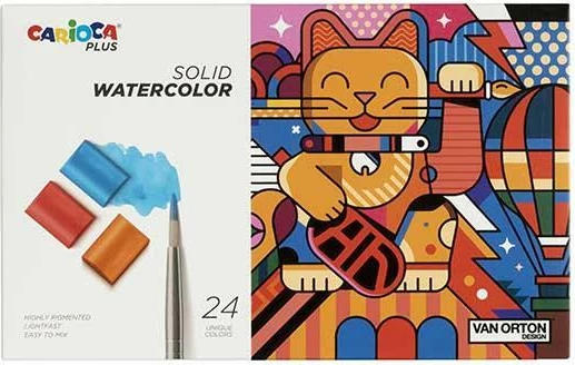 Markerë uji Carioca Plus 24 copë me brushë