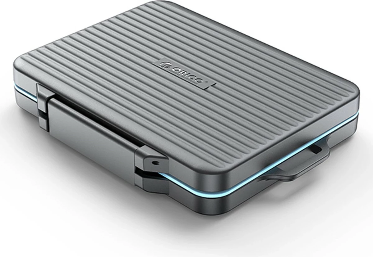 Mbështjellës Orico për karta memorie, 4*SD, 13*microSD, ngjyrë zezë-blu