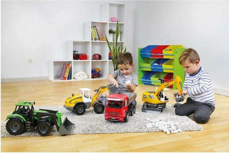 Traktor lodër Lena Worxx Deutz Fahr Agrotron 1:15 me kovë, 45 cm, e gjelbër/zezë/gri