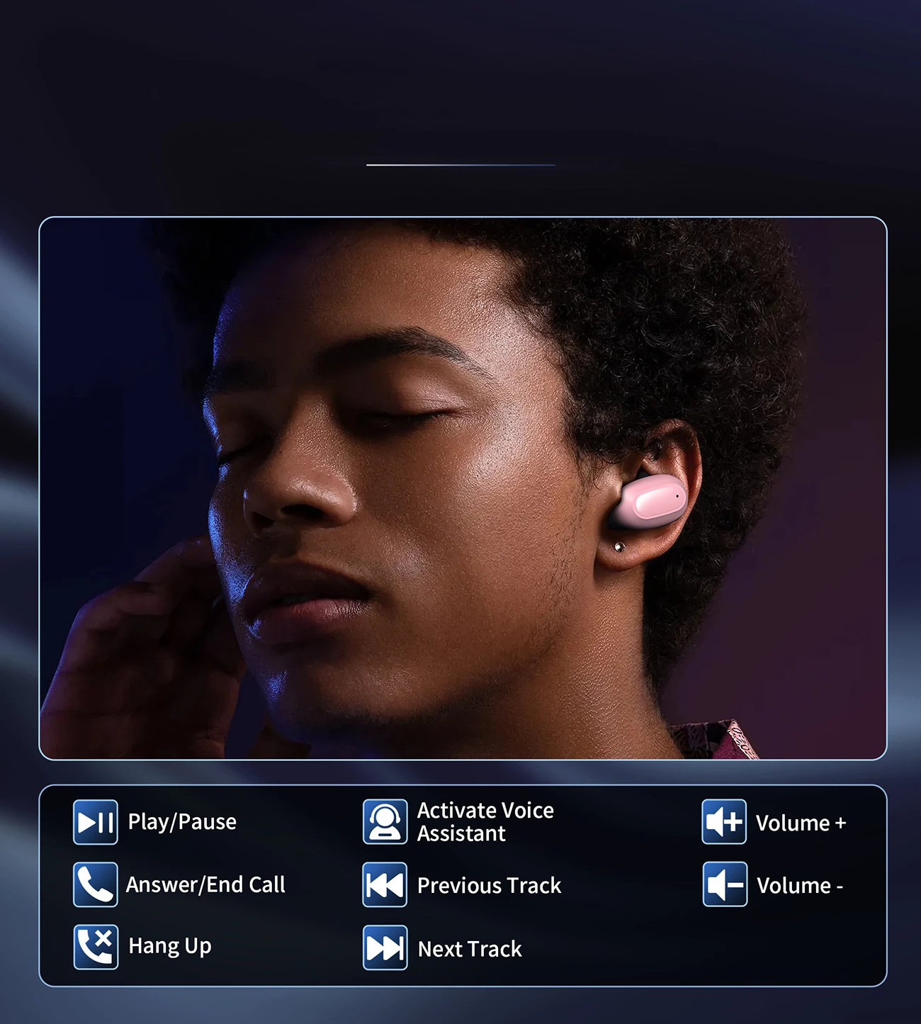 Kufje TWS Choetech MEMS BH-T23-PK, Bluetooth 5.3, USB-C, Rozë