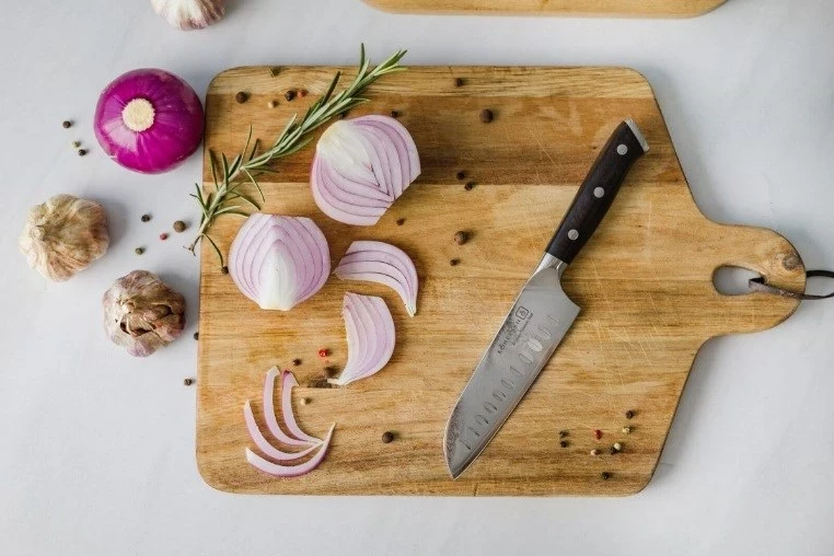 Thikë Santoku Kohersen Elegance Ebony Wood, 12.7 cm, çelik Damascus