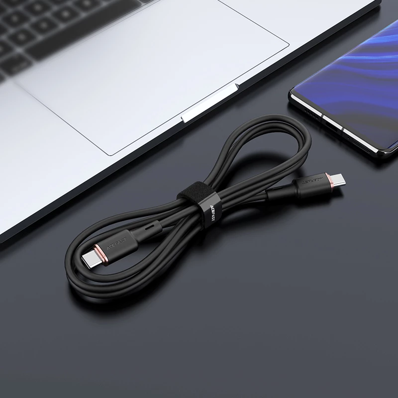 Kabllo Acefast C2-03-C-C USB-C në USB-C, 1.2m, 60W, e bardhë