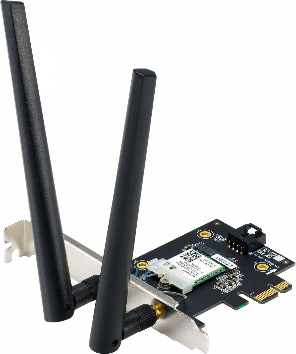 Kasë rrjeti WiFi Asus PCE-BE6500, PCIe, WiFi 7, Bluetooth 5.4, me 2 antena, e zezë