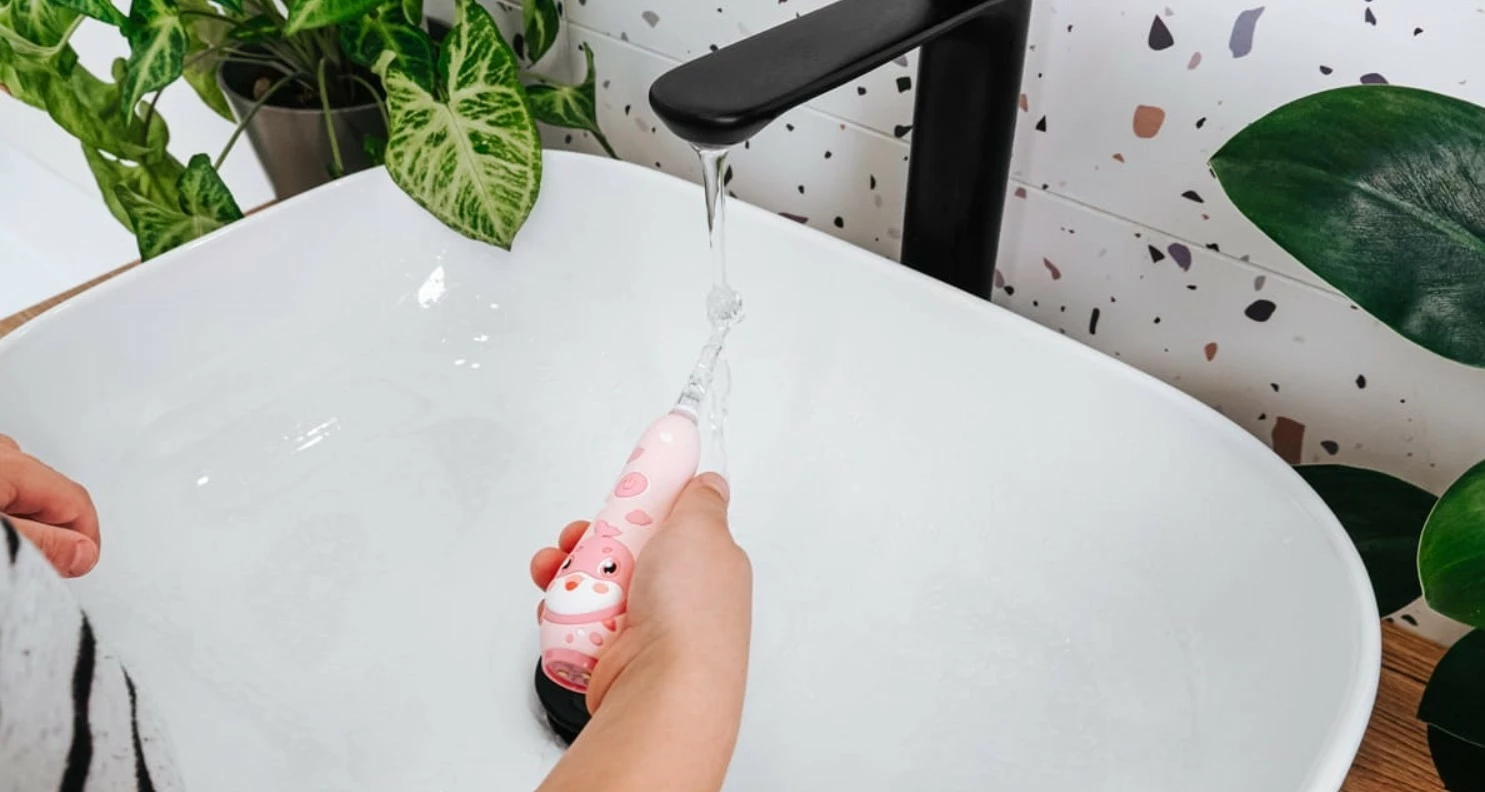 Furçë dhëmbësh elektrike Concept Baby KIDO SMILE ZK3010, sonike, për fëmijë 1-5 vjeç, Rozë, set me 4 koka