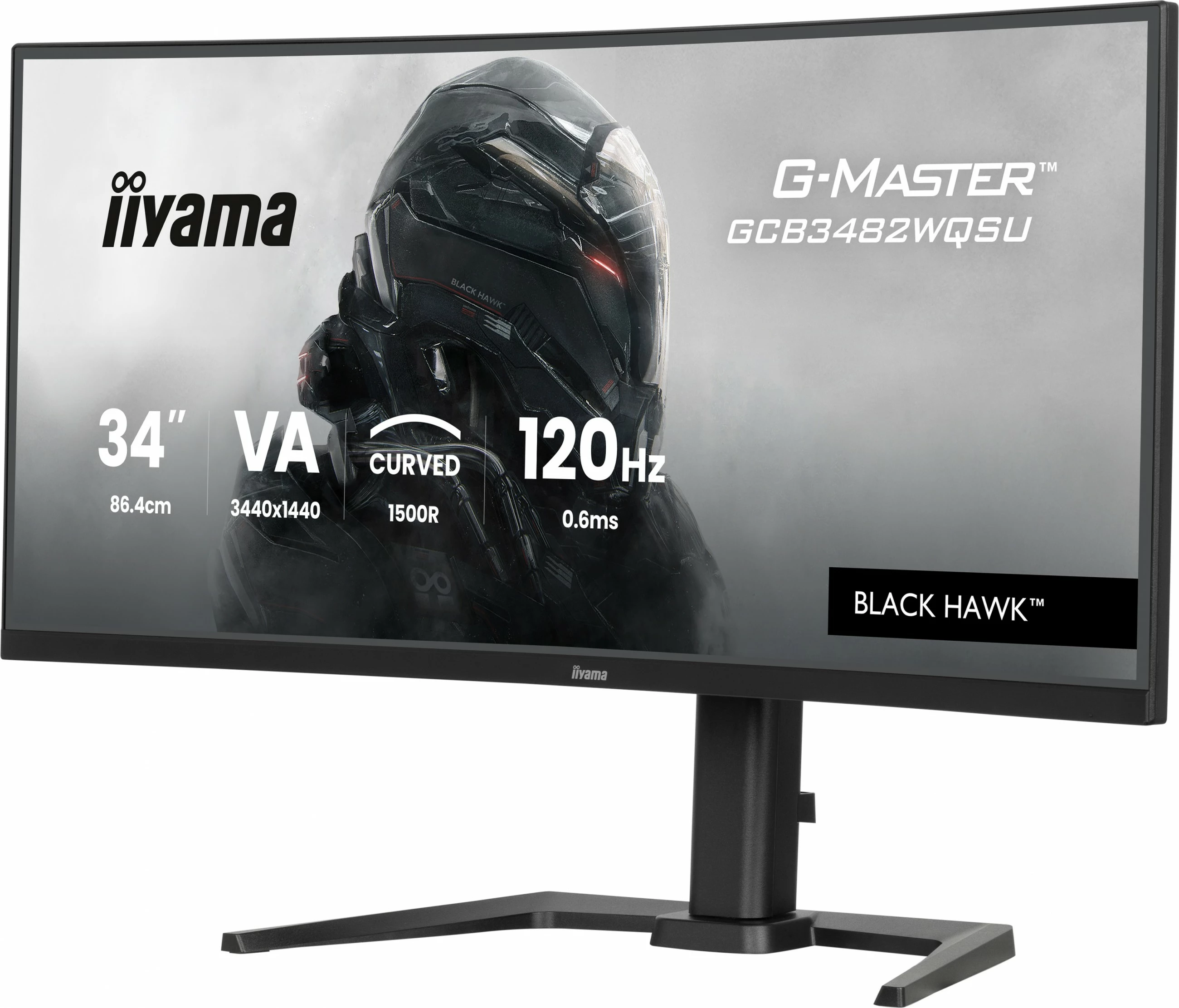Monitor gaming iiyama G-Master GCB3482WQSU-B1, 34 inç, UltraWide, 3440x1440, 120Hz, i zi