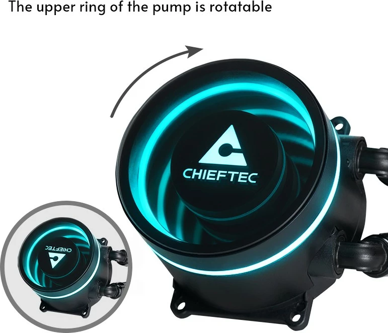 Ftohës CPU Chieftec ICEBERG 360 DARK, 360mm, ARGB