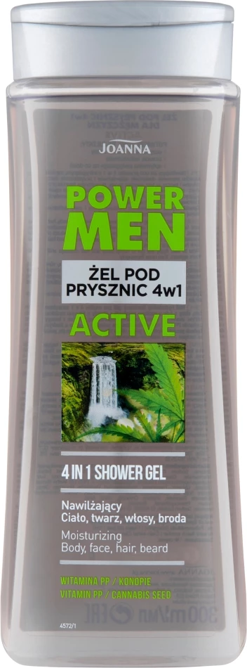 Xhel dushi 4-në-1 për meshkuj Joanna Power Men Active 300ml