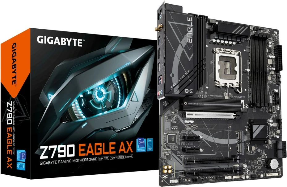 Pllakë amë Gigabyte Z790 EAGLE AX, Socket LGA1700, ATX, DDR5, Wi-Fi 6E, e zezë