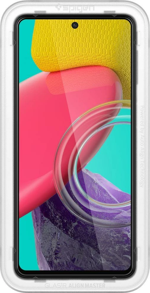 Xham i temperuar Spigen Glass FC AlignMaster për Samsung Galaxy M53 5G, i zi