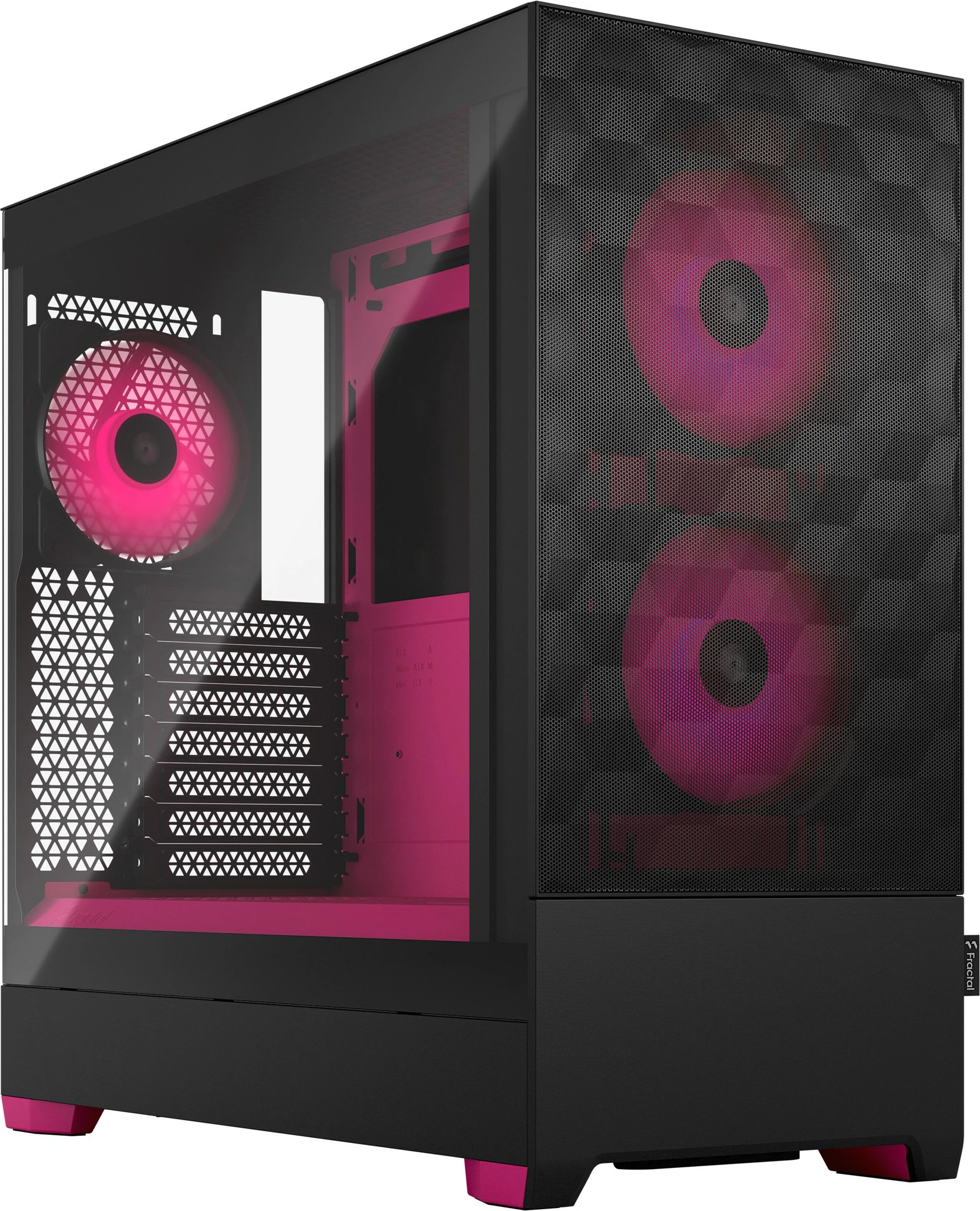 Kasë Fractal Design Pop Air RGB Magenta Core TG, Tower, xham i temperuar, RGB, e zezë/magenta