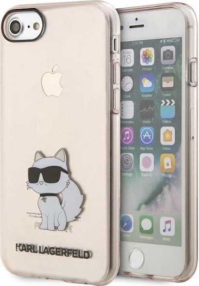 Mbështjellës Karl Lagerfeld KLHCI8HNCHTCP për iPhone 7/8/SE 2020/SE 2022, Choupette, Rozë
