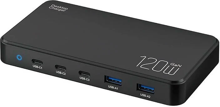 Karikues rrjeti 5-në-1 BlitzWolf BW-i100 120W, 3x USB-C + 2x USB-A, GaN