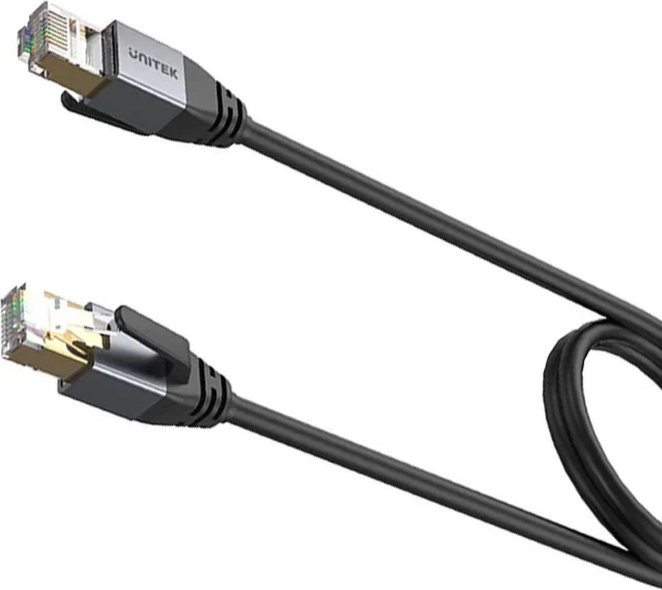 Kabëll Ethernet Unitek, RJ-45 LAN, patchcord cat.8, 2m, zi-gri