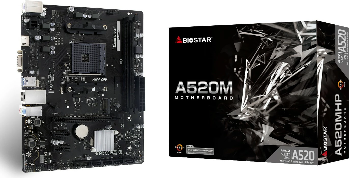 Pllakë amë Biostar A520MHP, AMD, Socket AM4, DDR4, 64 GB
