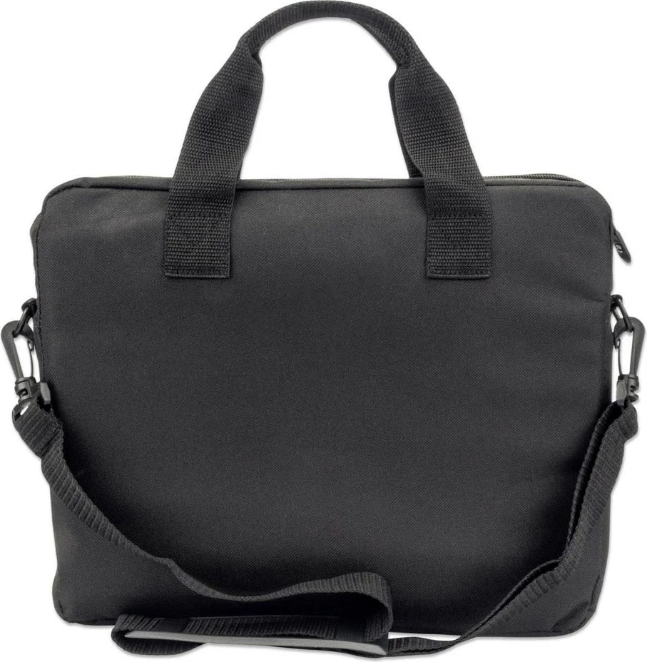 Çantë laptopi Manhattan London 12.5 inç, messenger, xhep për aksesorë, e zezë