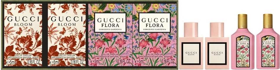 Set Eau de Parfum për femra Gucci Bloom Flora Gorgeous Gardenia, 4x5ml