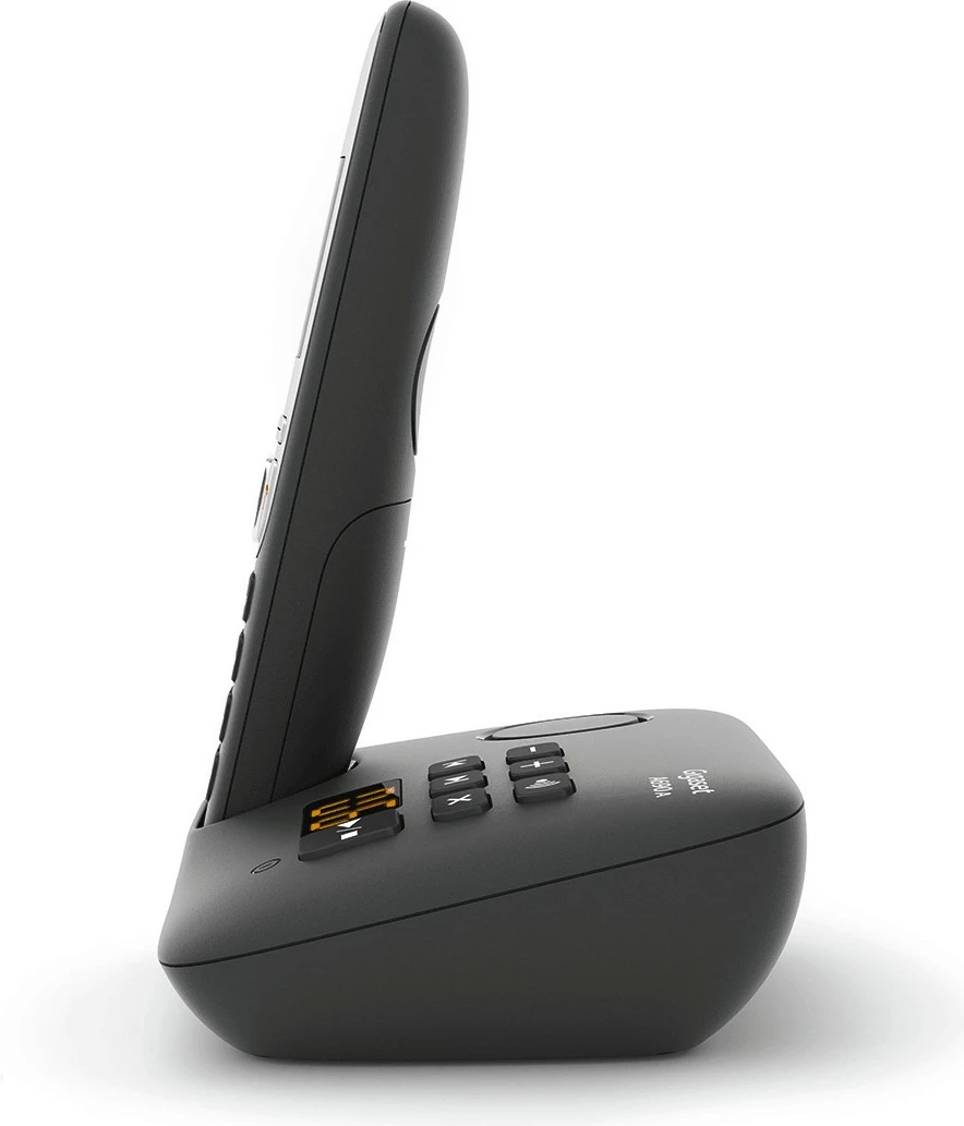 Telefon fiks pa kabllo Gigaset A690A, regjistrues automatik, libër telefoni 100 kontakte, i zi