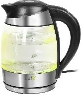 Çajnik elektrik me rregullim temperature, Lafe CEG005, 1.8 L, 2200 W, xhami, i zi/inox/transparente