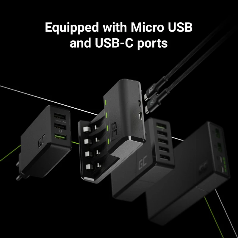 Karikues baterish Green Cell VitalCharger GRSETGC02 me 4x AAA 800mAh, Zi