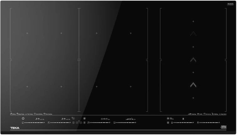 Pllakë induksioni TEKA IZF 99700 MST, 90 cm, 10 zona, Touch Control, E zezë