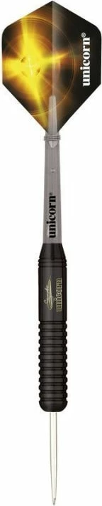 Shigjeta për darts Unicorn, të zezë me të verdhë