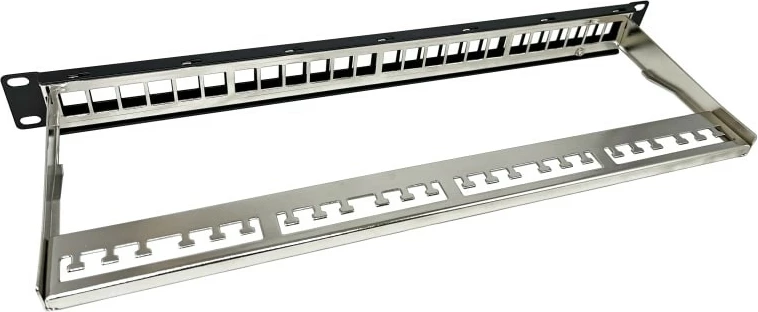 Panel patch modular i zbrazët ALANTEC PK020, 24 porta, 1U, 19", zi