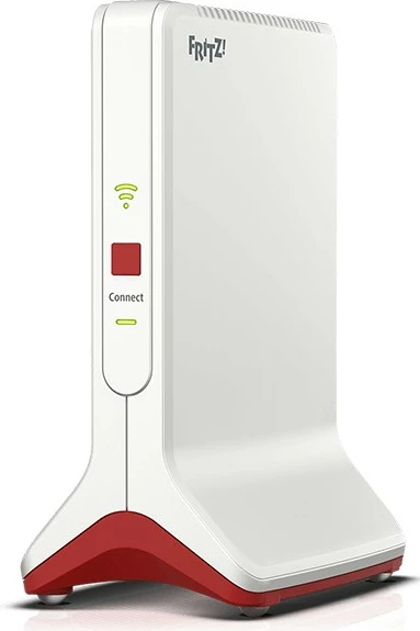 Router portabil AVM FRITZ!Repeater 6000, Wi-Fi 6, Tri-band, Ethernet LAN, Kuq, Bardhë