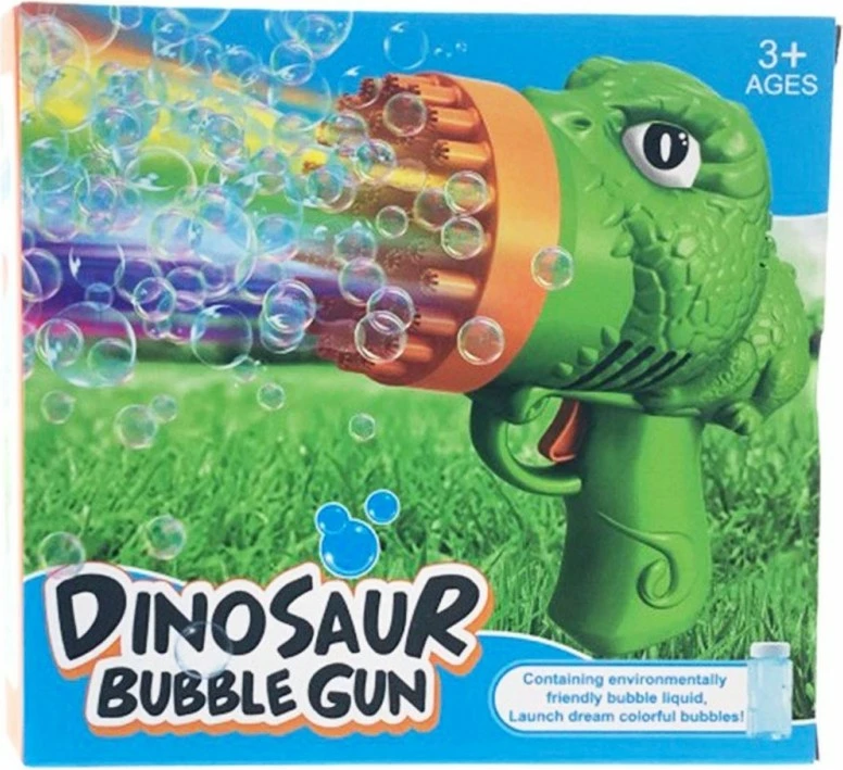 Lodër Dino Bubble Gun Madej, plastikë, pa bateri, jeshile/portokalli