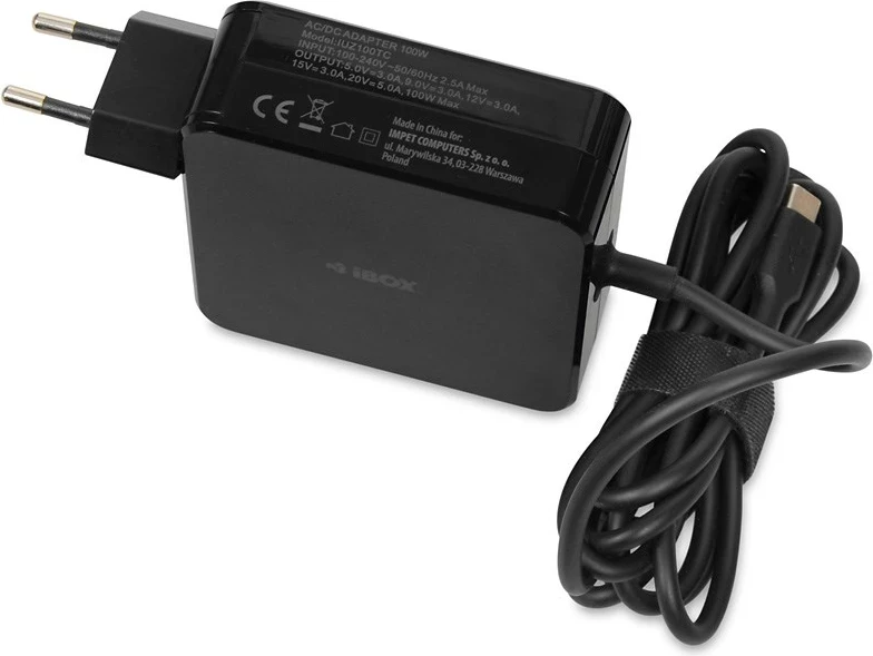 Karikues laptopi iBOX IUZ100TC, PD 100W, Chip E-mark, i zi