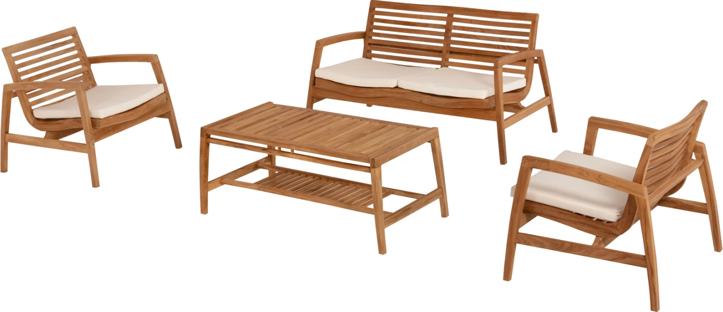 Set ulëse për kopsht DOVER FH9624, 4 pjesë, dru/i bardhë