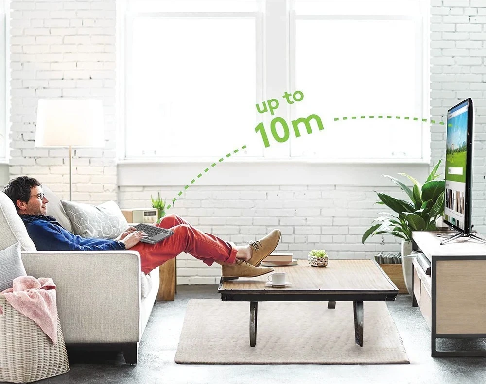 Tastierë TECHly ICTB9801TB, RF Wireless + Bluetooth, QWERTY US English, E zezë