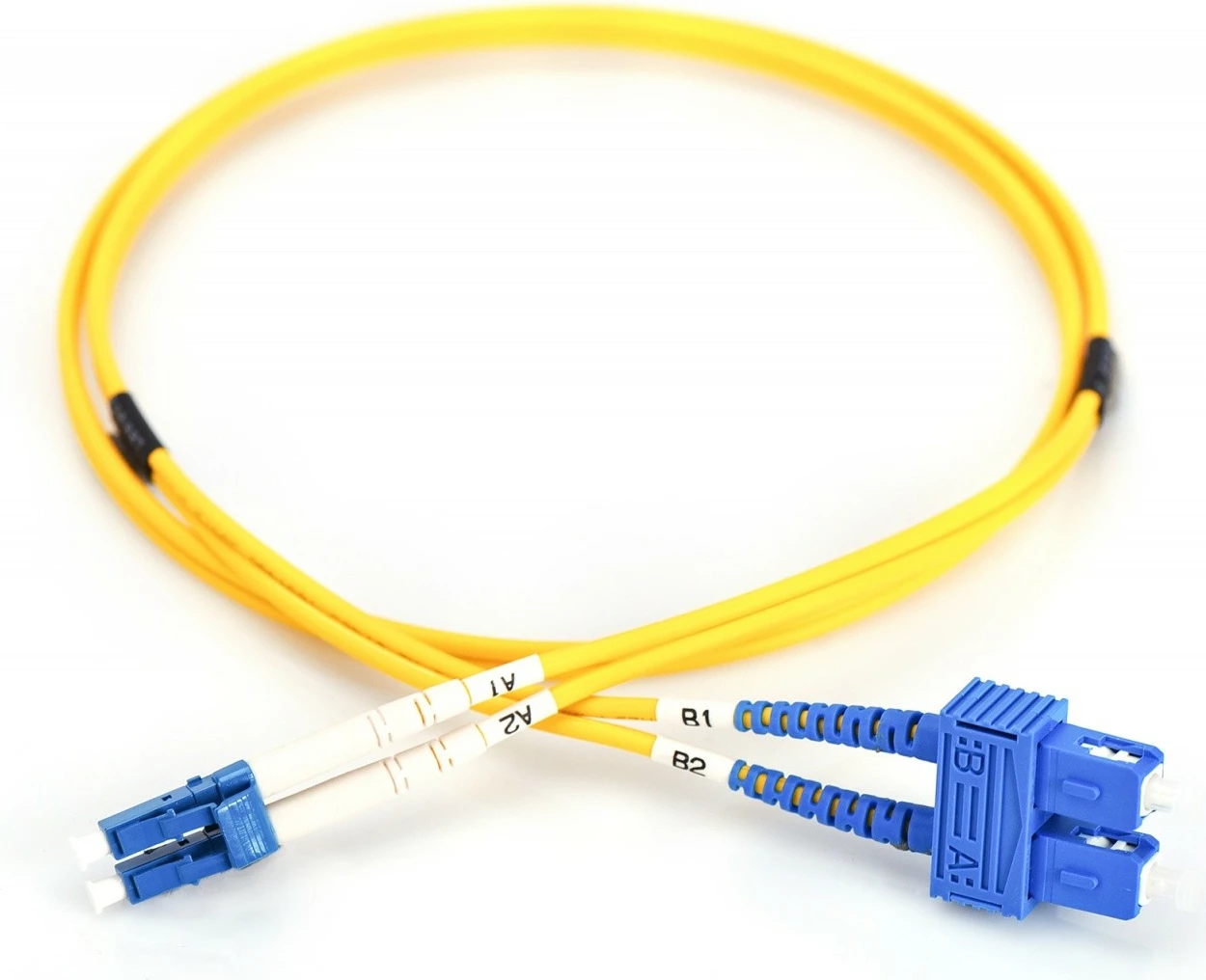 Kabllo optike Digitus DK-2932-01, patch cord LC/SC, single-mode, duplex, 1m, verdhë