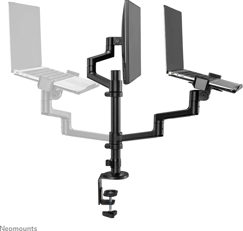 Krah tavoline Neomounts DS20-425BL2 për monitor dhe laptop, 27 inç, rregullim i lartësisë, i zi