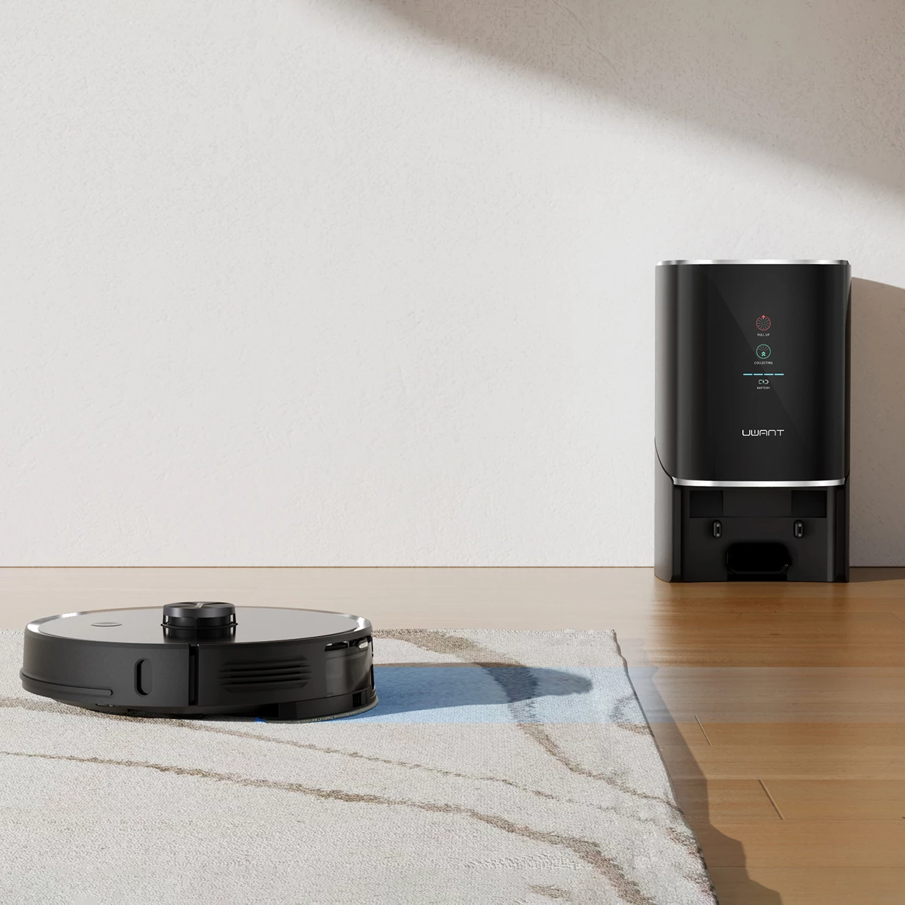 Robot pastrues UWANT U100 me mop, stacion mbushje/pastrimi, i zi